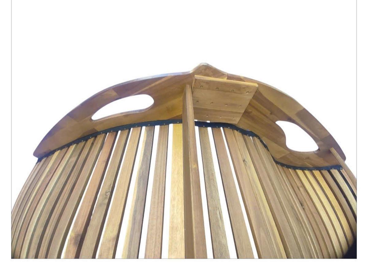 Schaukelliege Ph-Aca-Del - Akaziefarben, Basics, Holz (156/120/72cm)