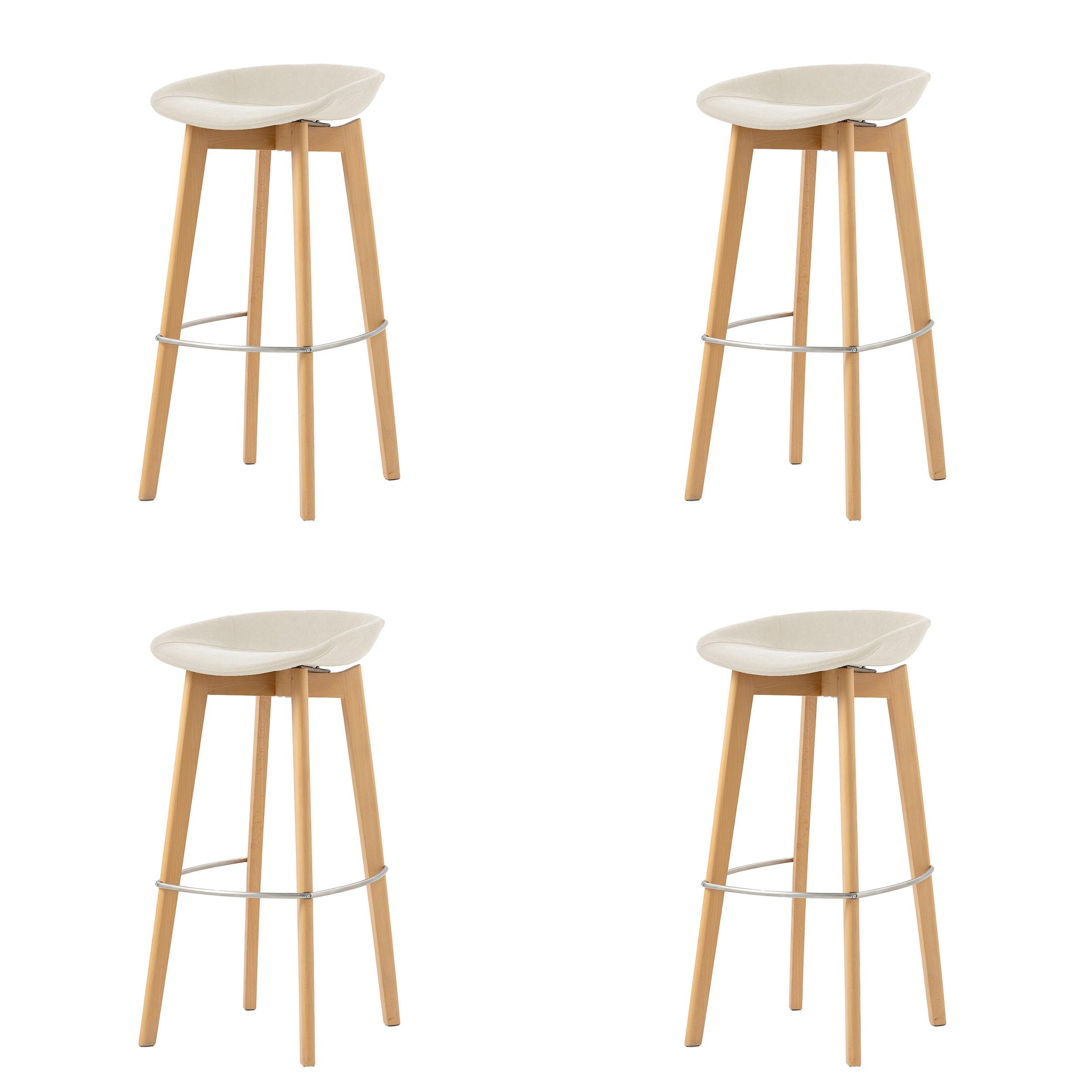 Barhocker-Set Keeve - Beige, MODERN, Holz/Metall (44,5/90/46cm) - MID.YOU