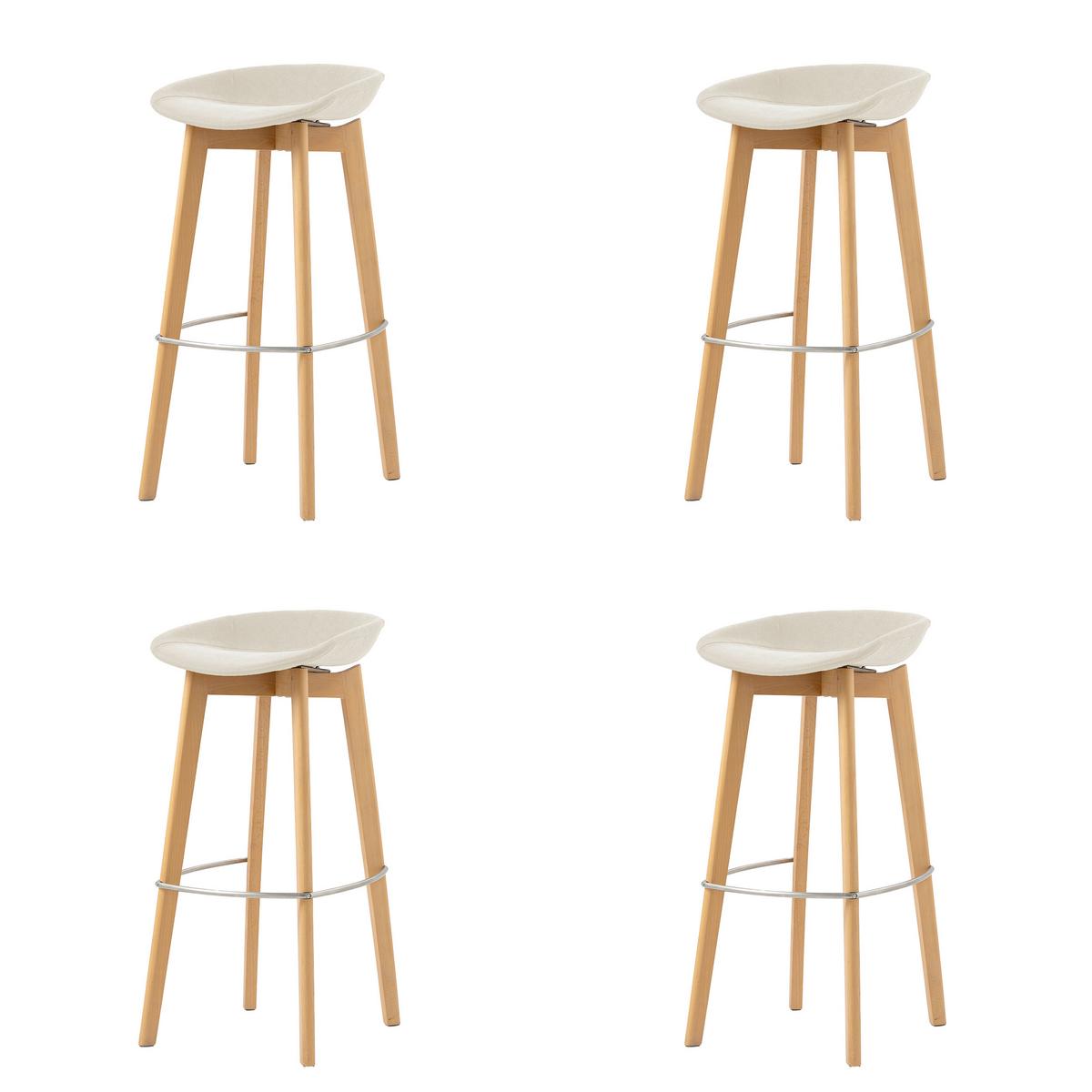 Barhocker-Set Keeve - Beige, MODERN, Holz/Metall (44,5/90/46cm) - MID.YOU