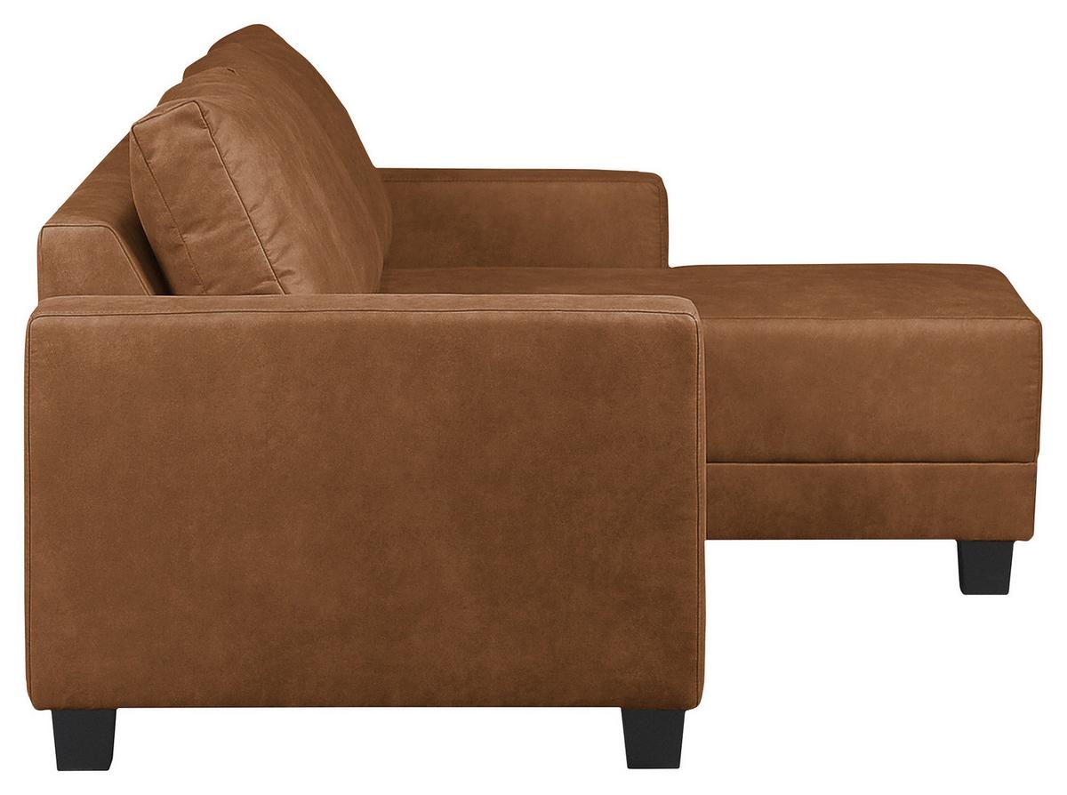 Ecksofa Grenwood Cognac S: 200x144 Cm - Cognac/Braun, Design, Textil (200/144cm) - MID.YOU