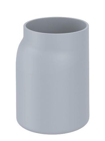 KELÍMEK NA ZUBNÍ KARTÁČEK Hug, 8/11/7,1cm, šedá - šedá, Moderní, plast (8/11/7,1cm) - Premium Living