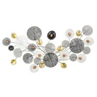 Wanddeko Grid Gold, Grau, Schwarz B: 135 cm - Goldfarben/Schwarz, Basics, Metall (135/69/7.5cm)