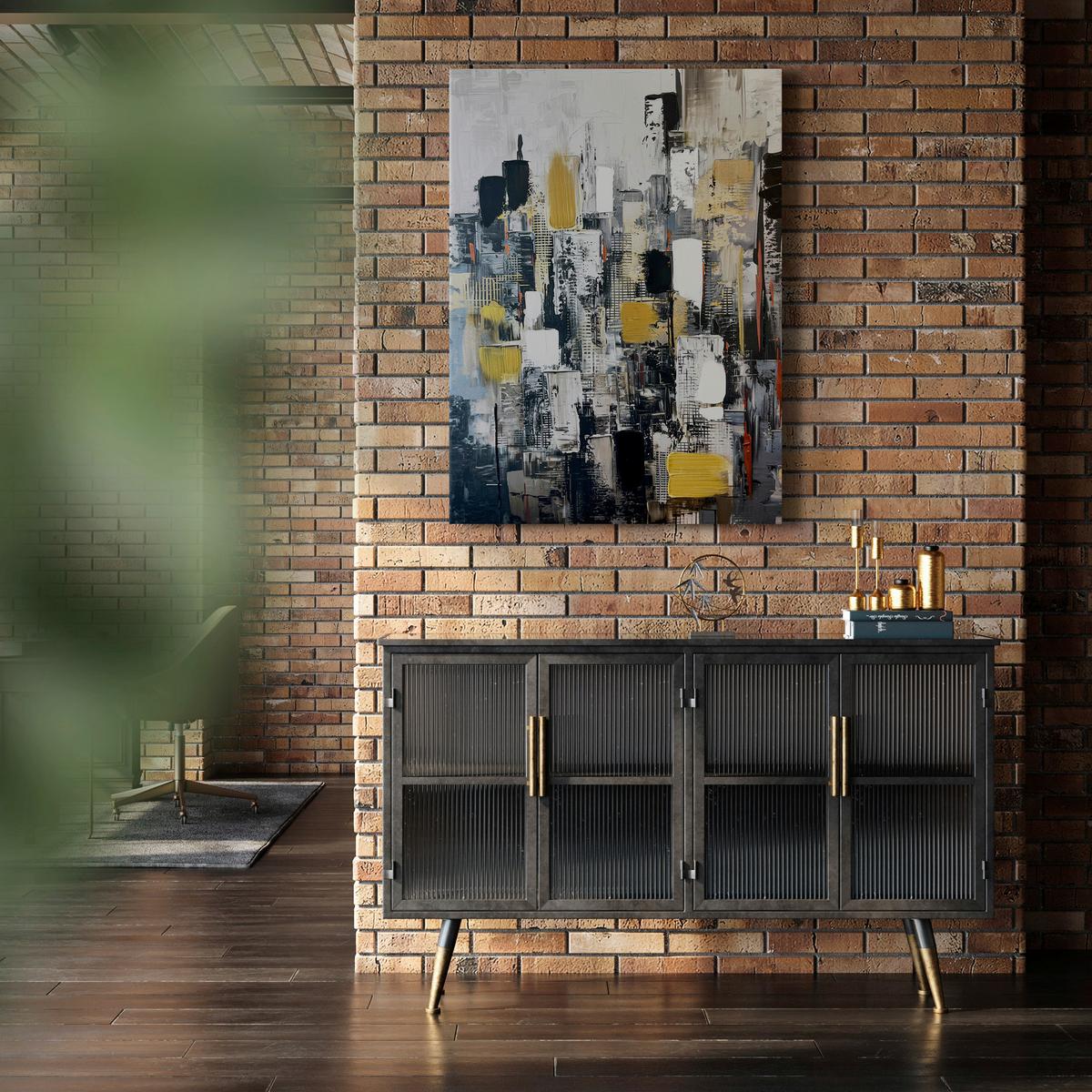 OBRAZ NA PLÁTNE CITYSCAPE - viacfarebná, Basics, drevo/textil (70/100cm)