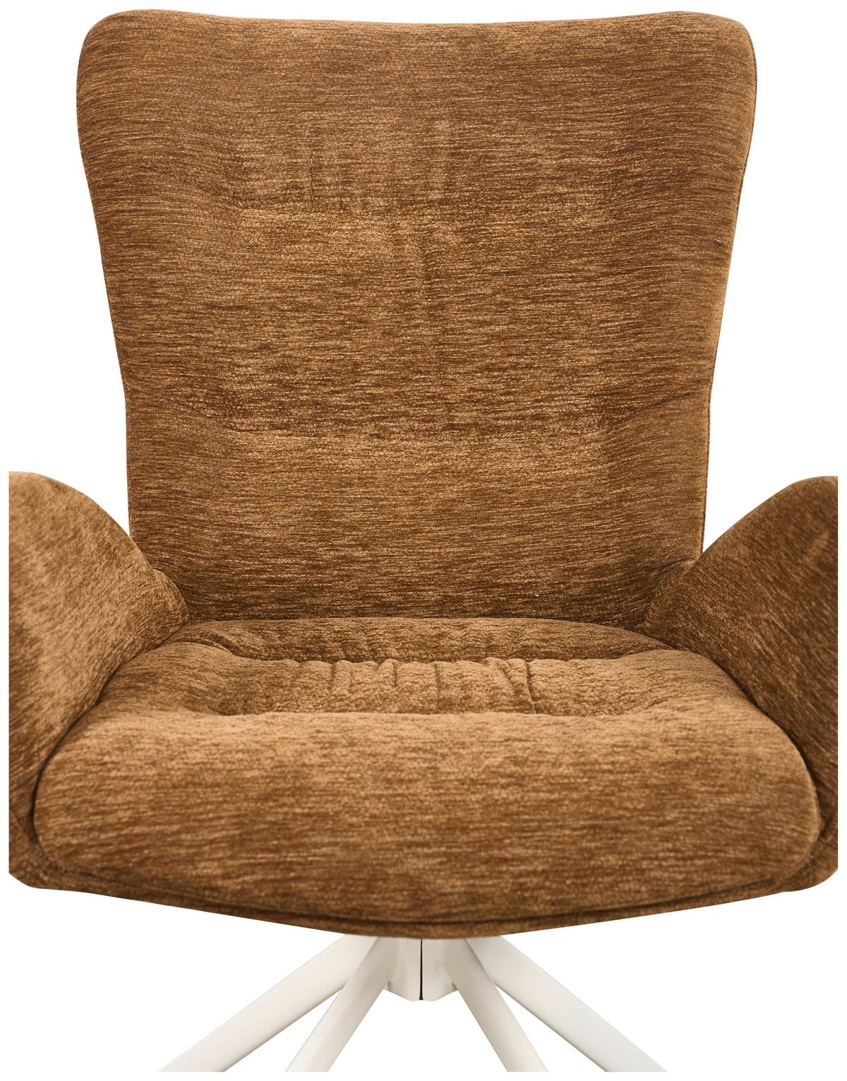 Armlehnstuhl Stella Braun/Beige - hnědá/béžová, Design, kov/textil (58/91/66cm) - Mömax