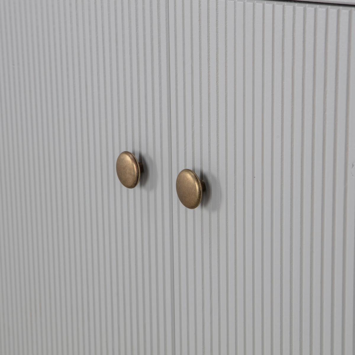 Kommode Madu Hellgrau B: 160cm - Hellgrau, Design, Holz (160/78/46cm) - Livetastic