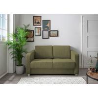 Schlafsofa Mia, Olivgrün B: 159 Cm - Chromfarben/Olivgrün, Basics, Textil (159/88/87cm) - Livetastic