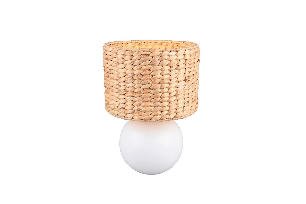 Tischleuchte 518990101 Vina - Braun/Weiß, Basics, Naturmaterialien/Keramik (28/40cm) - Trio Leuchten