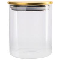 Dóza na potraviny Goldline, 0,4l - priehľadné/zlatá, Romantik / Landhaus, kov/plast (8,8/10,4cm) - Mömax