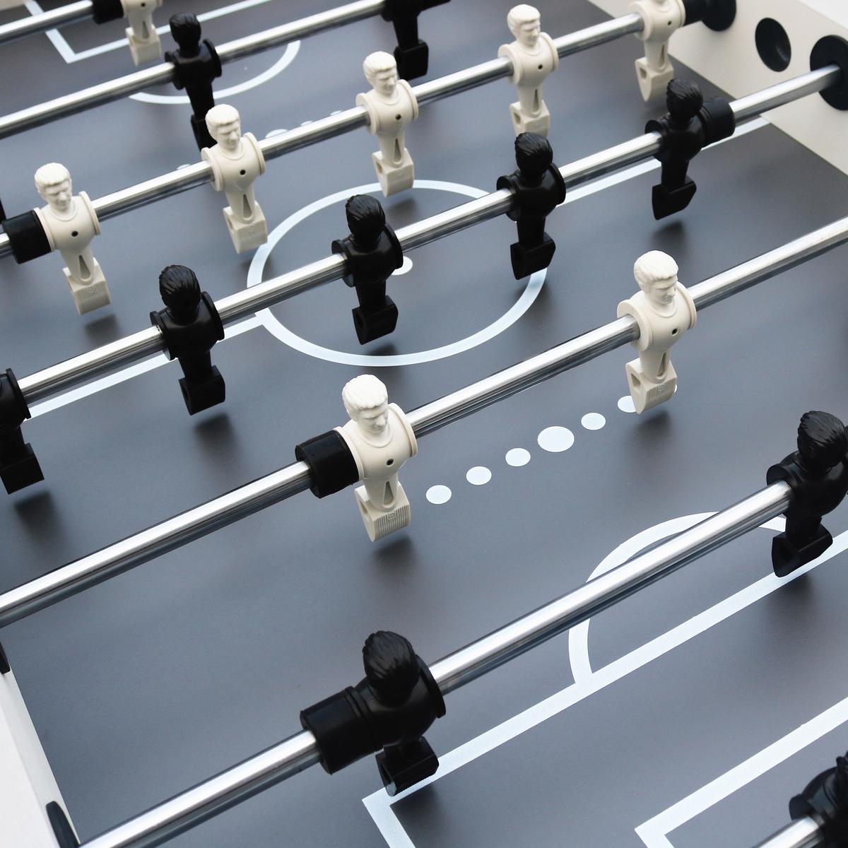 Tischfußball Worldcup Premium Pro Holz/Metall Schwarz/Weiß - Schwarz/Weiß, KONVENTIONELL, Holz/Metall (76/90/144cm) - Ambia Garden