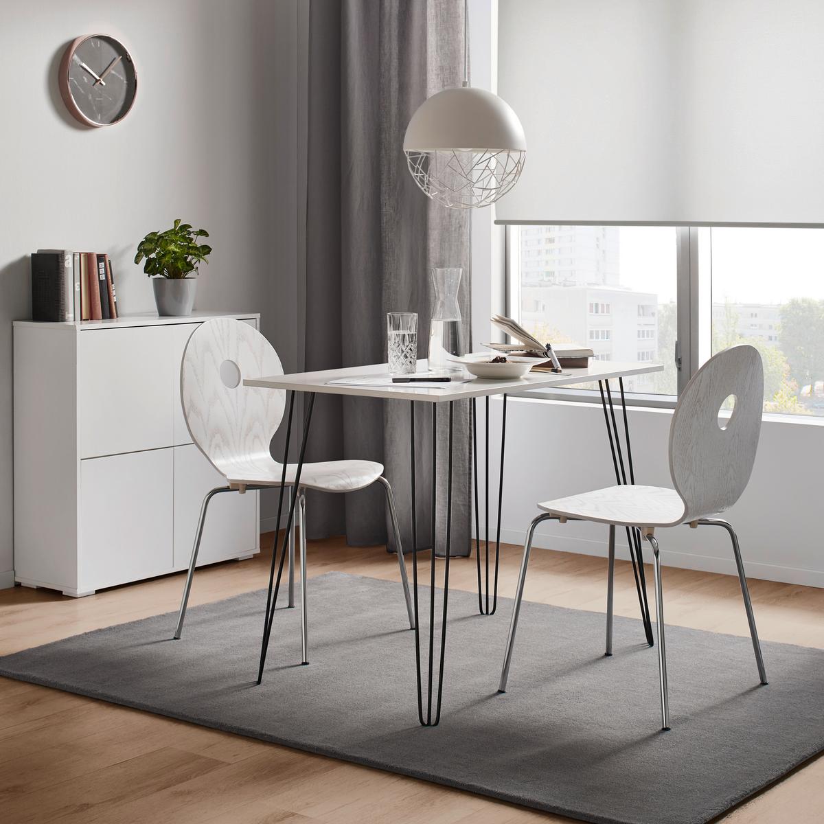 Písací stôl Marc - čierna/biela, Modern, kov/drevo (98/60/75cm) - Bessagi Home