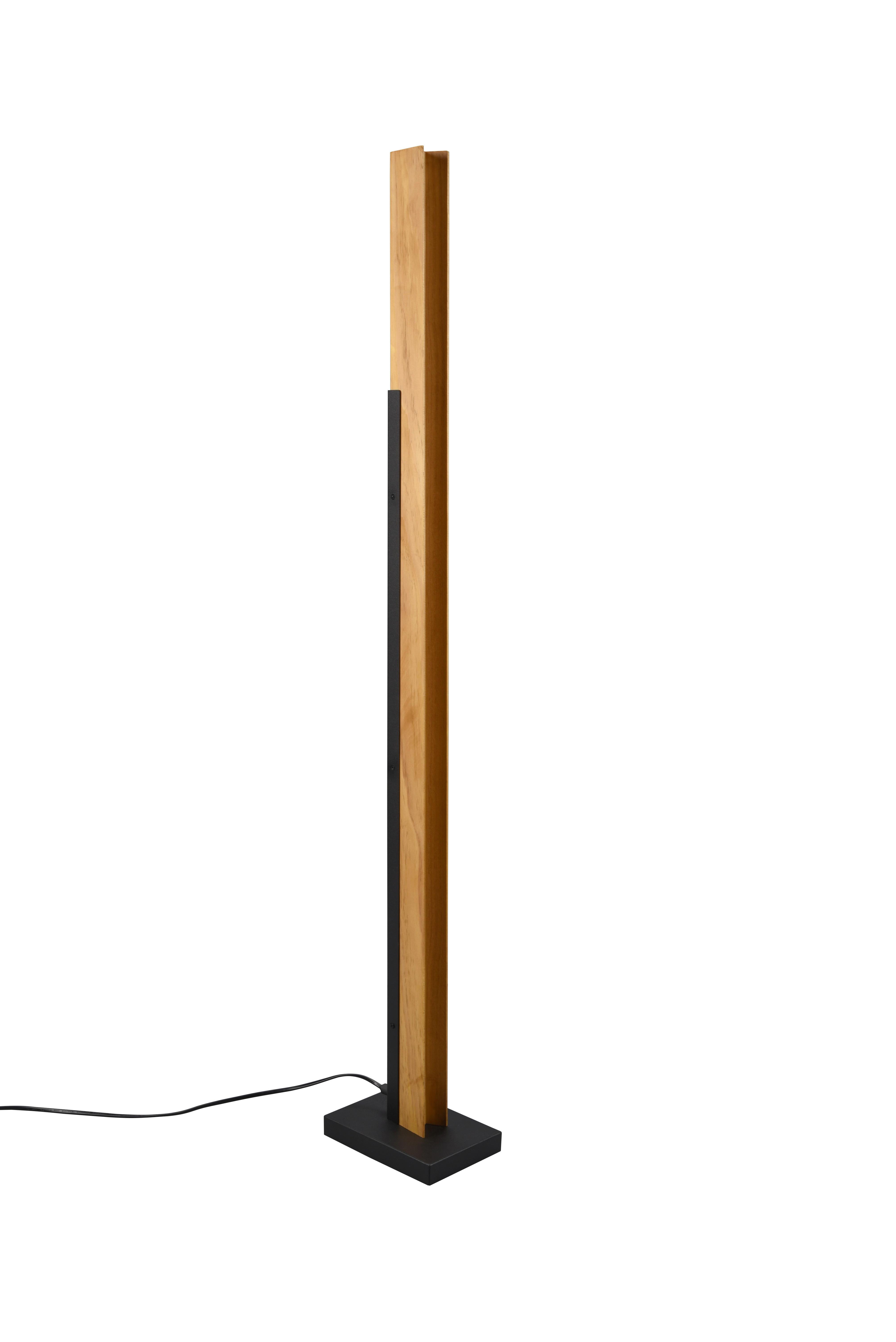 LED-Stehleuchte 441610132 Kerala - Schwarz/Braun, Design, Holz/Metall (13/120/19cm) - Trio Leuchten