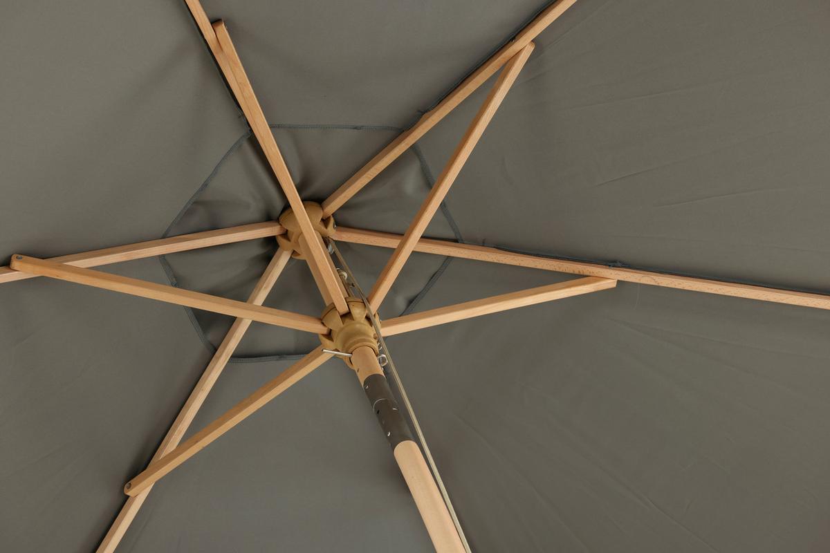 Sonnenschirm Corypho - Grau, KONVENTIONELL (250/232cm) - Gardenson
