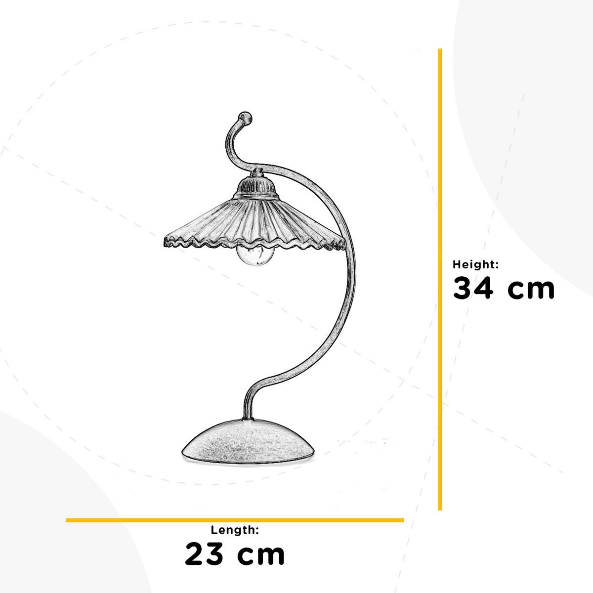 Tischleuchte Rosina Braun D: 23 cm - Braun/Weiß, KONVENTIONELL, Keramik/Kunststoff (23/34cm)