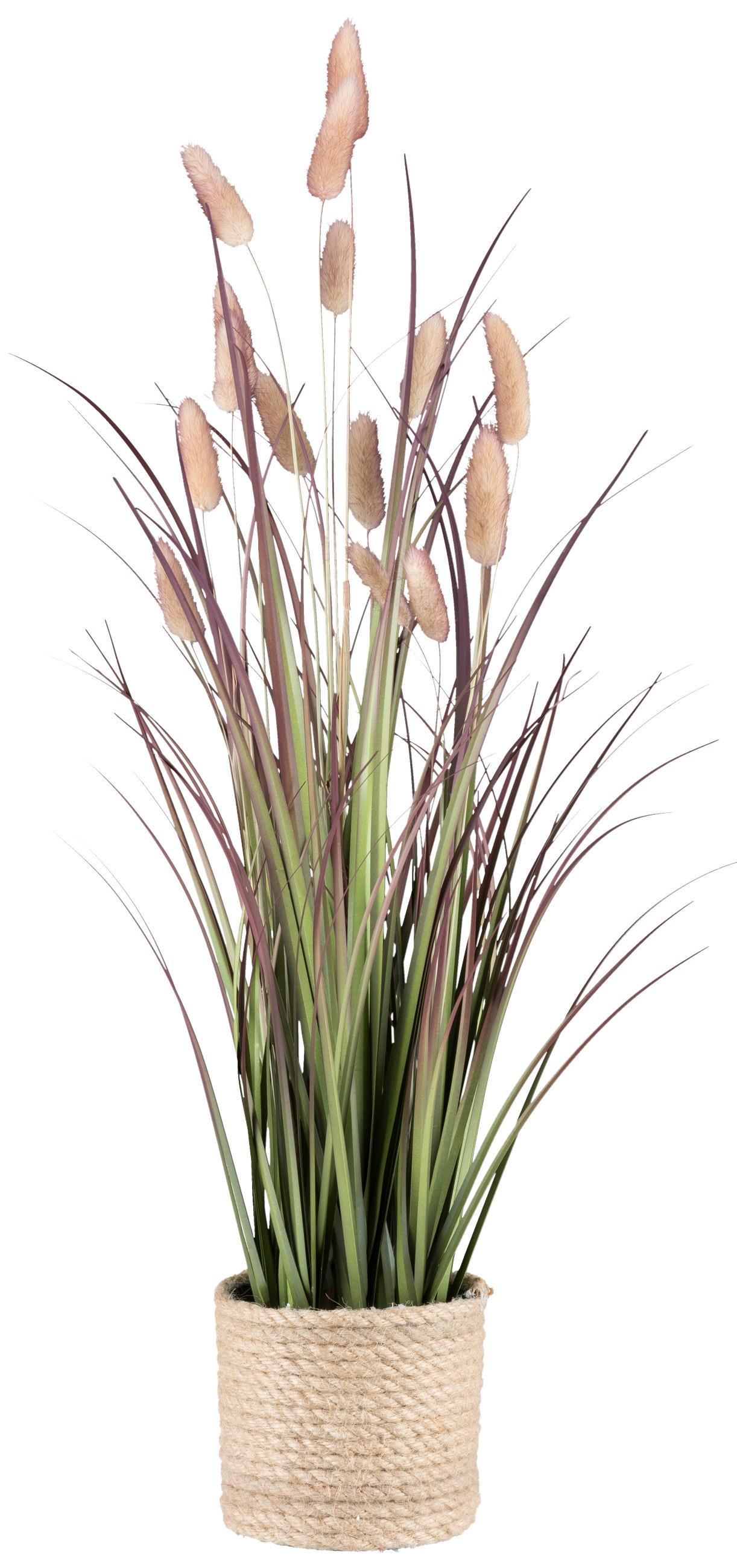 UMELÁ RASTLINA GRASBUSCH I - prírodná farba/zelená, Konventionell, plast/prírodné materiály (60cm) - Modern Living
