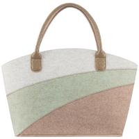 Einkaufstasche Sahel - Creme/Braun, KONVENTIONELL, Kunststoff (40/23/32cm) - Luca Bessoni