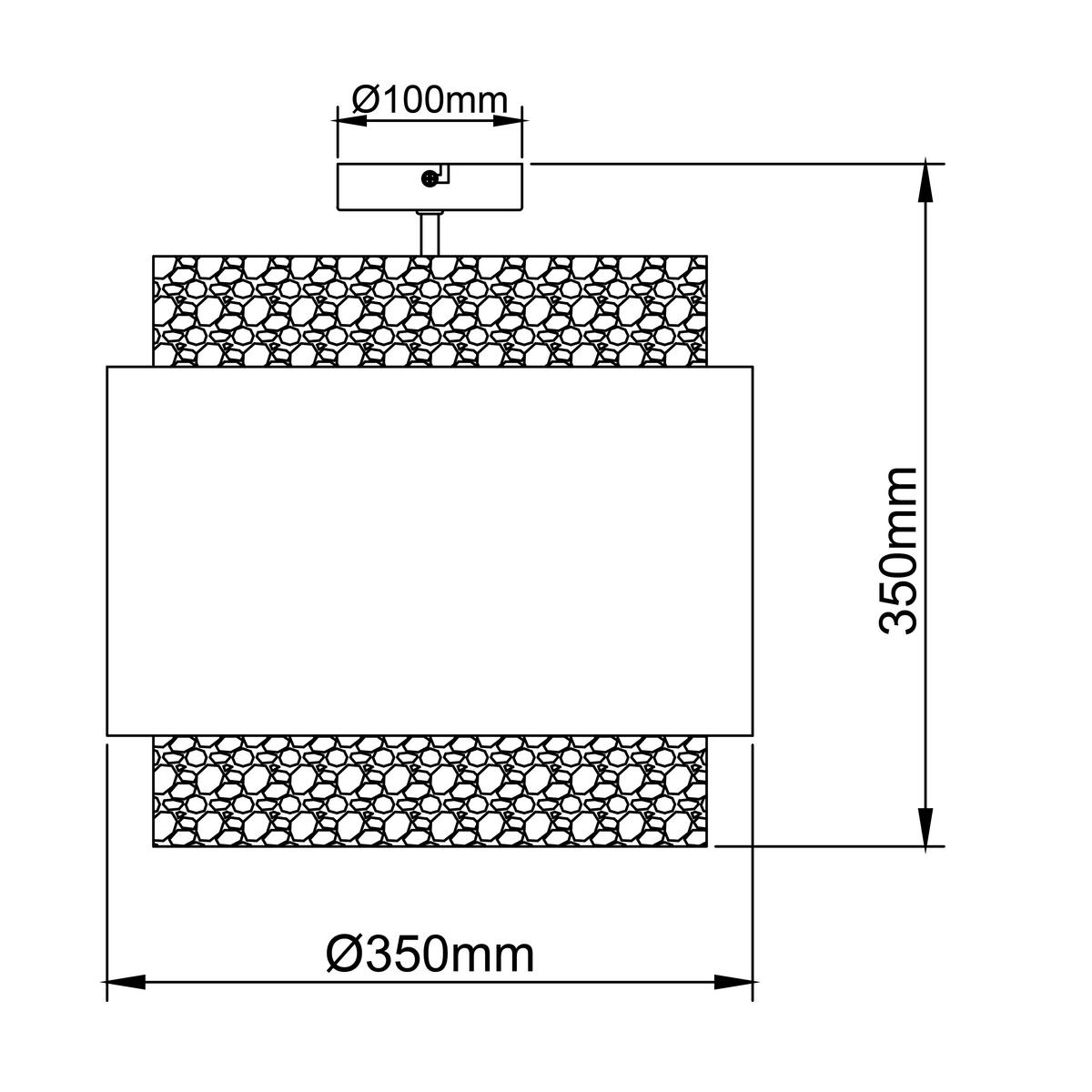 Deckenleuchte 99828/22 Waterlilly - Beige/Grau, Natur, Naturmaterialien/Textil (35/35cm) - Brilliant