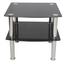 Beistelltisch Peter - Schwarz, MODERN, Glas/Metall (45/43/45cm) Beistelltisch Peter - Schwarz, MODERN, Glas/Metall (45/43/45cm)