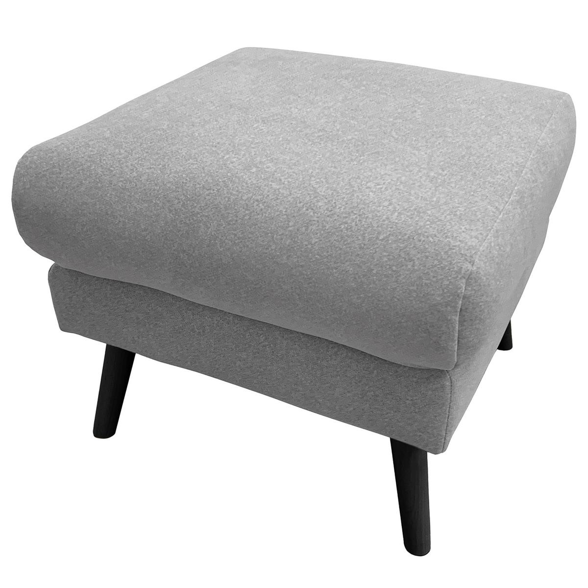 Hocker Tromso Hellgrau B: 61 Cm - Hellgrau/Schwarz, Design, Textil (61/49/65cm) - Livetastic