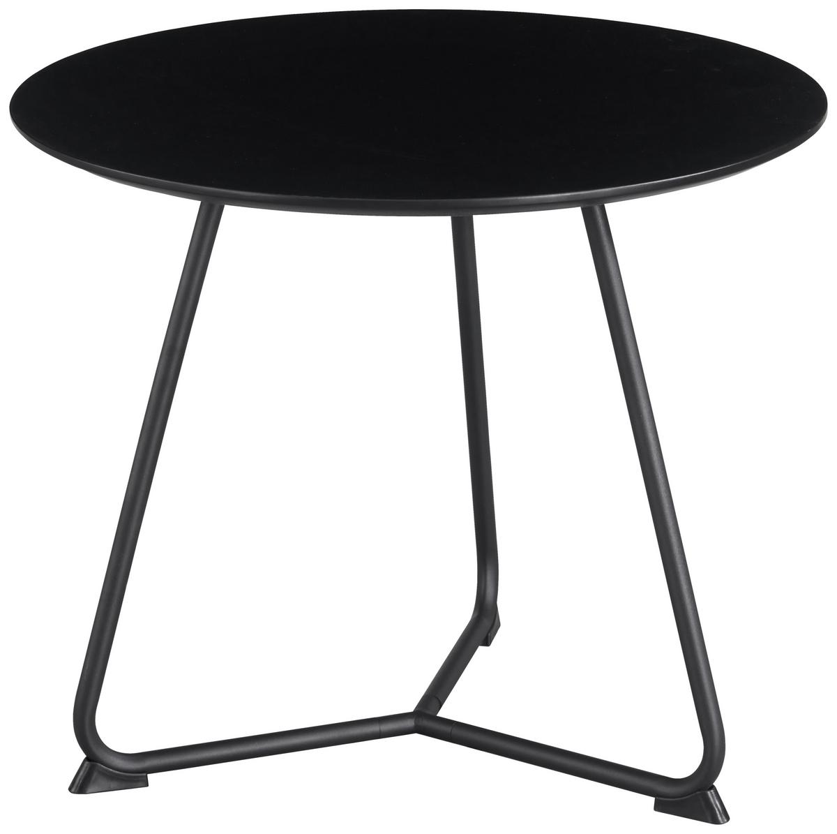 KONFERENČNÍ STOLEK MICA - černá, Moderní, kov/kompozitní dřevo (55/46cm) - Mömax