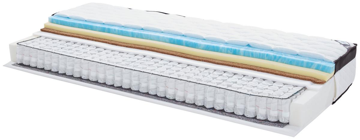 Taschenfederkernmatratze Pluma Coco 120x200 cm H3 H: 27 cm - Weiß, Textil (120/200cm) - Ele