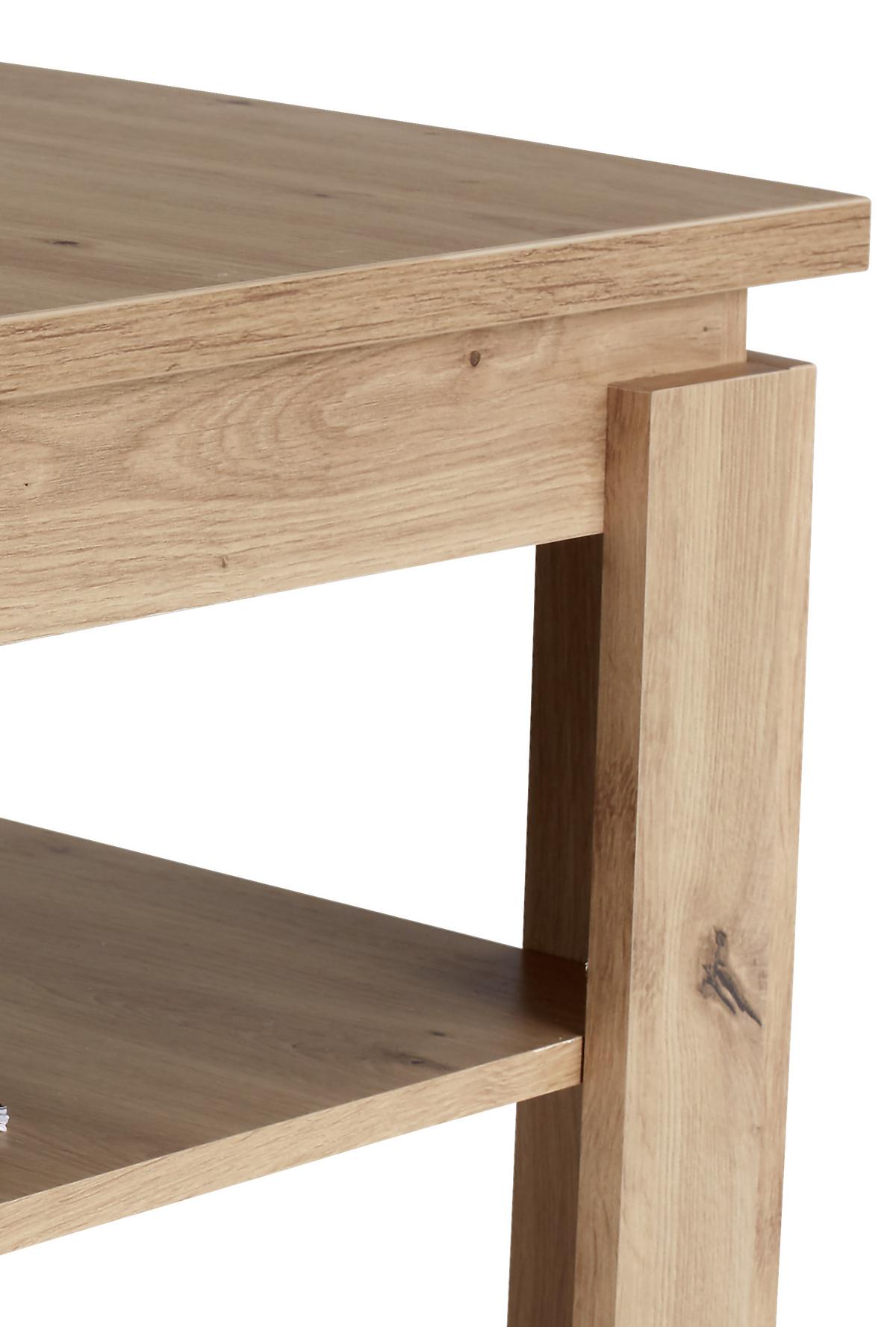 KONFERENČNÝ STOLÍK NIZZA 1 - biela/farba duba, Modern, kompozitné drevo (70/45/70cm)