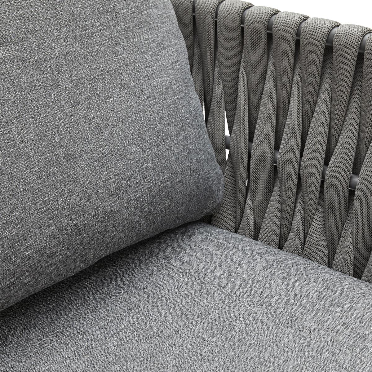 Záhradná sedacia súprava MILA - tmavosivá, Modern, kov/textil (236/69/70cm) - Bessagi Garden