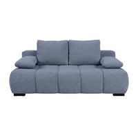 Boxspringová pohovka BOB, modrá ženilka - modrá/čierna, Konventionell, kompozitné drevo/textil (209/105cm) - Based