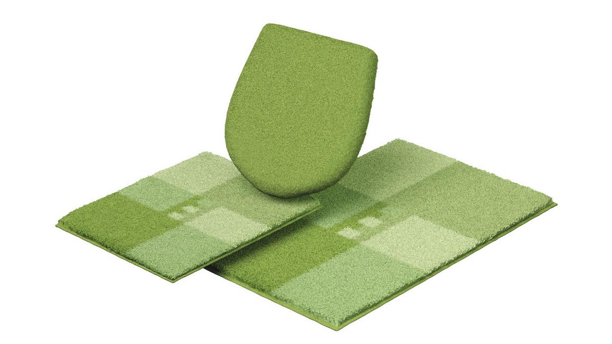 Bademattenset Roman 3er Set - Grün, Basics, Textil (40x50/50x80cm) - Grund