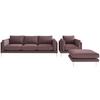 Sitzgarnitur Austin - Edelstahlfarben/Rot, Design, Textil - Livetastic