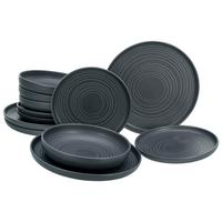 Jedálenský servis 12- dielny - čierna, Modern, keramika (43/40/37,5cm) - Creatable