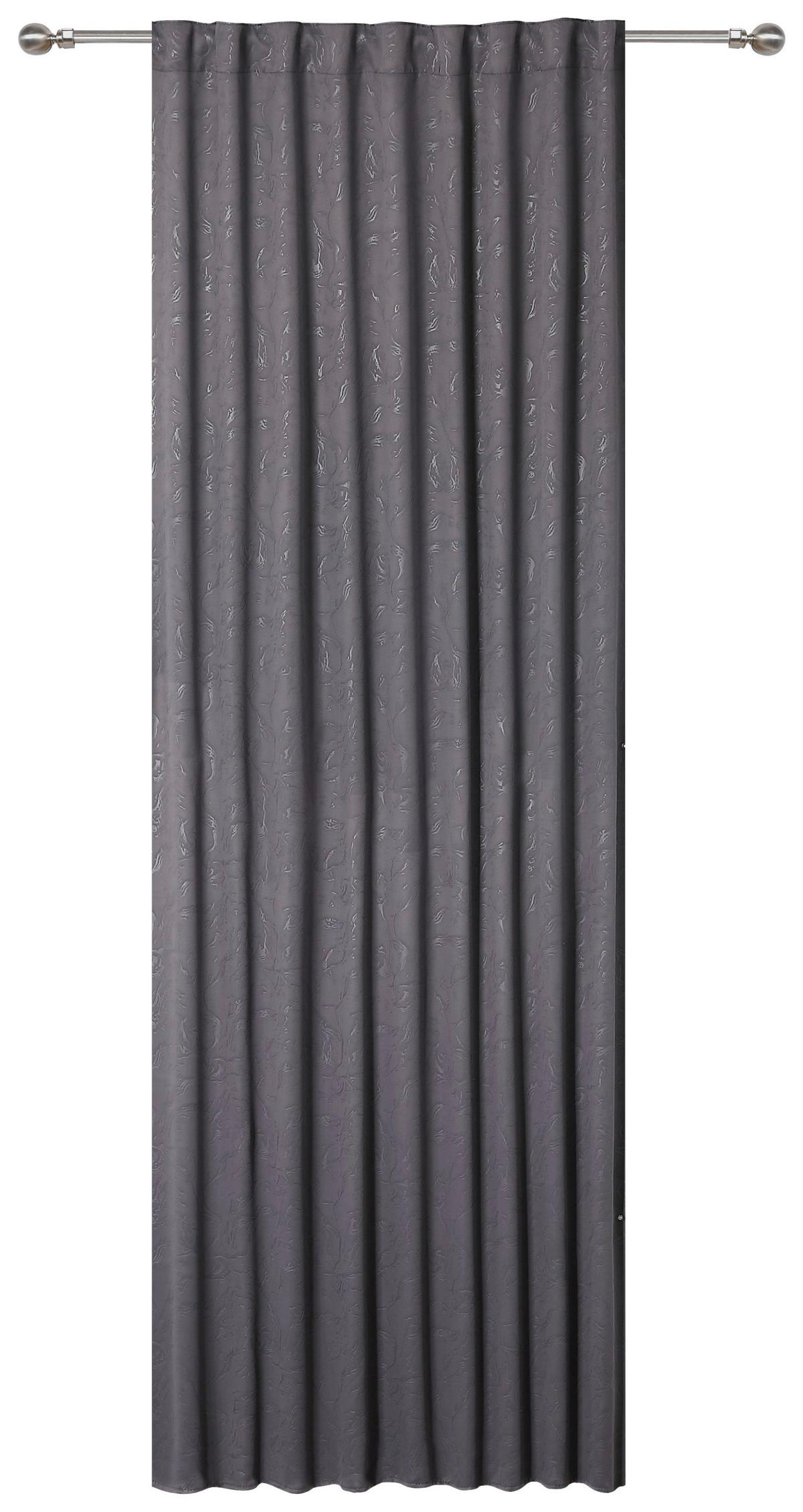 Verdunkelungsvorhang Saskia - Anthrazit, ROMANTIK / LANDHAUS, Textil (140/245cm) - James Wood