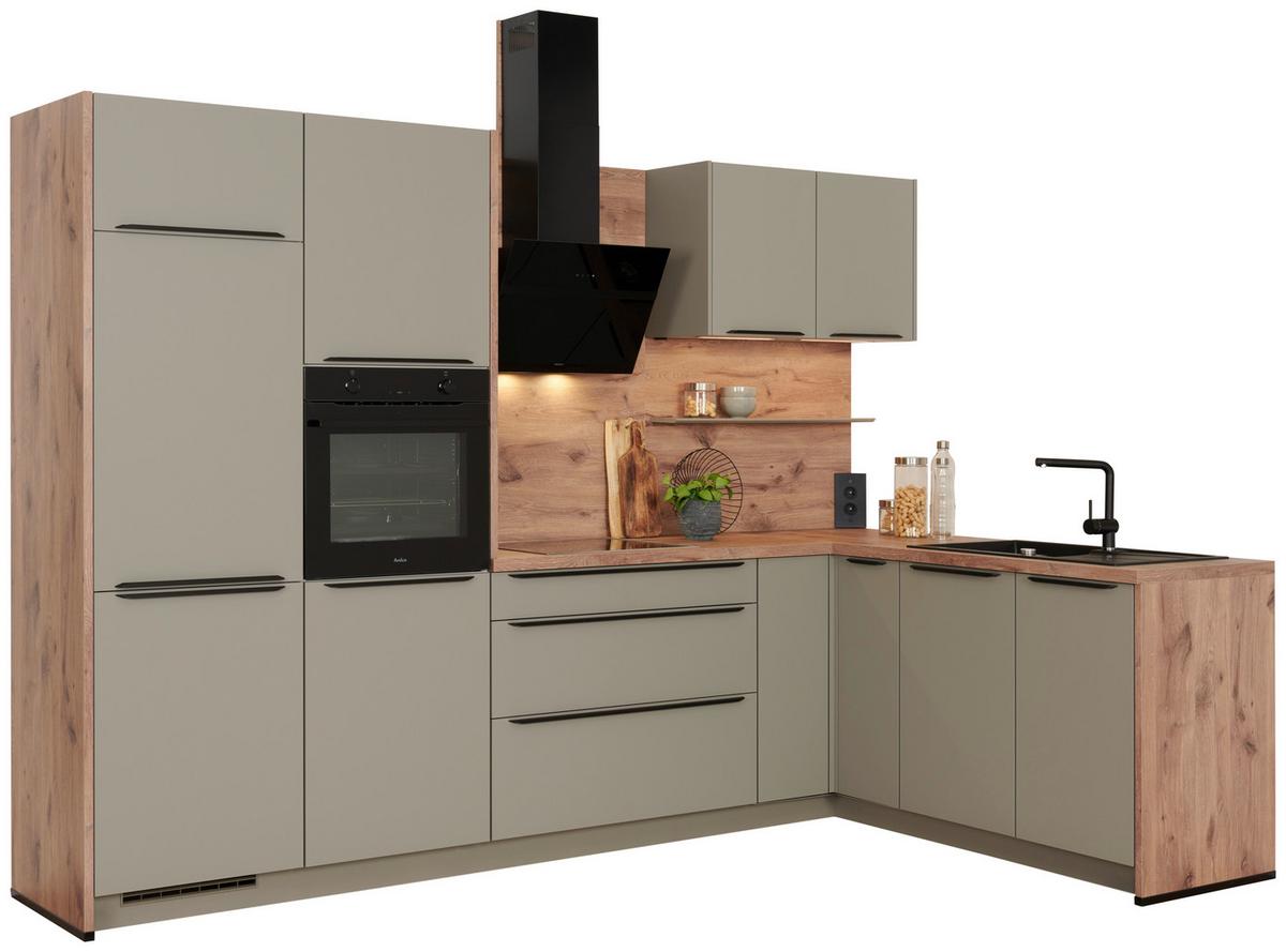 Eckküche Eastbourne Ohne Geräte 312,5x187,5cm Taupegrau - MODERN, Holzwerkstoff (312,5/187,5cm) - Vertico
