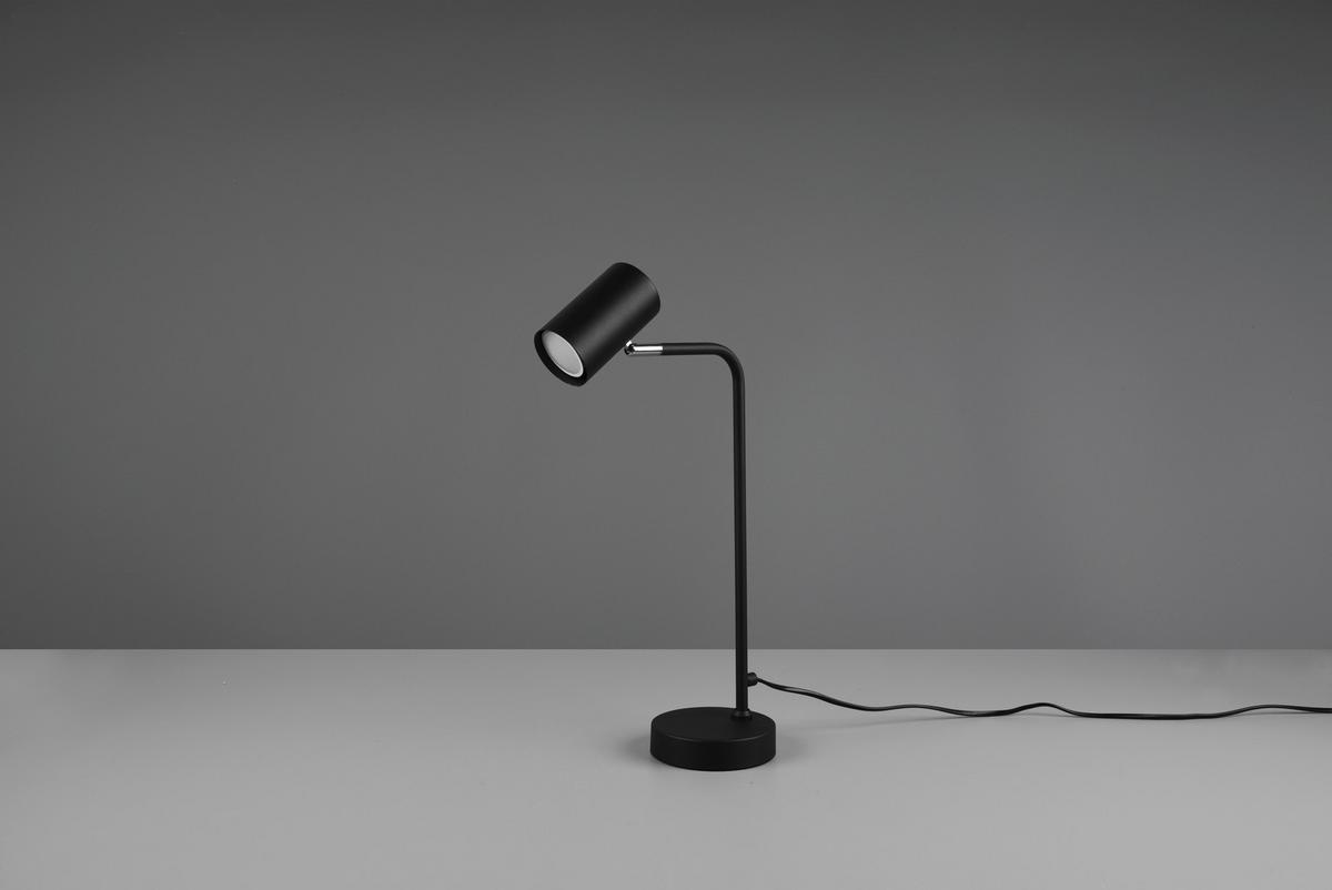 Tischlampe Marley Schwarz mit Kippschalter - Schwarz, Basics, Metall (45/12/25cm) - Trio Leuchten
