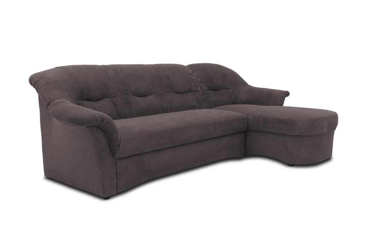 Ecksofa Sarafina - Greige/Schwarz, KONVENTIONELL, Textil (232/146cm) - MID.YOU