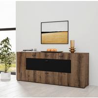 Komód Coby - tölgyfa színű/antracit, Basics (165/71/39cm)