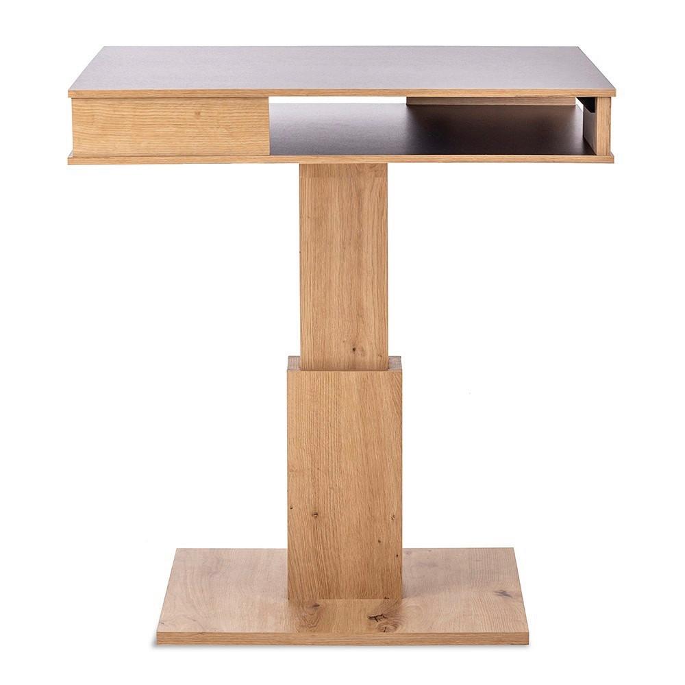 Couchtisch höhenverstellbar mit Ablagefach Belcanto - Wildeiche/Schwarz, Basics, Holzwerkstoff (65/52-77/65cm) - P & B