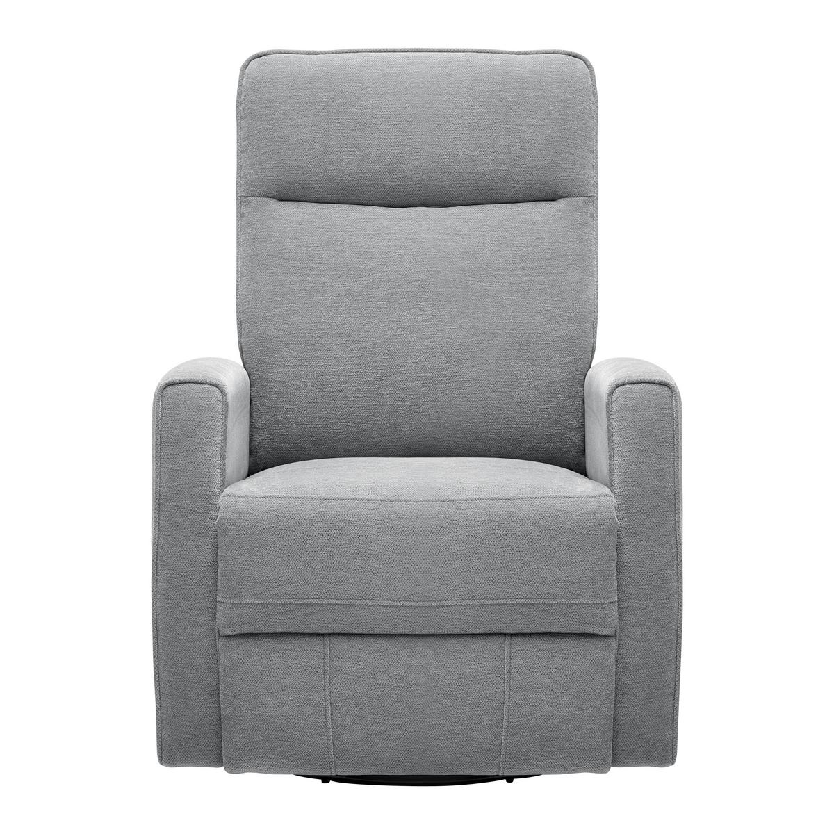 Relaxačné kreslo MELINDA, sivá tkanina, max. 140 kg - čierna/sivá, Konventionell, kov/drevo (76/103/96cm) - Mömax