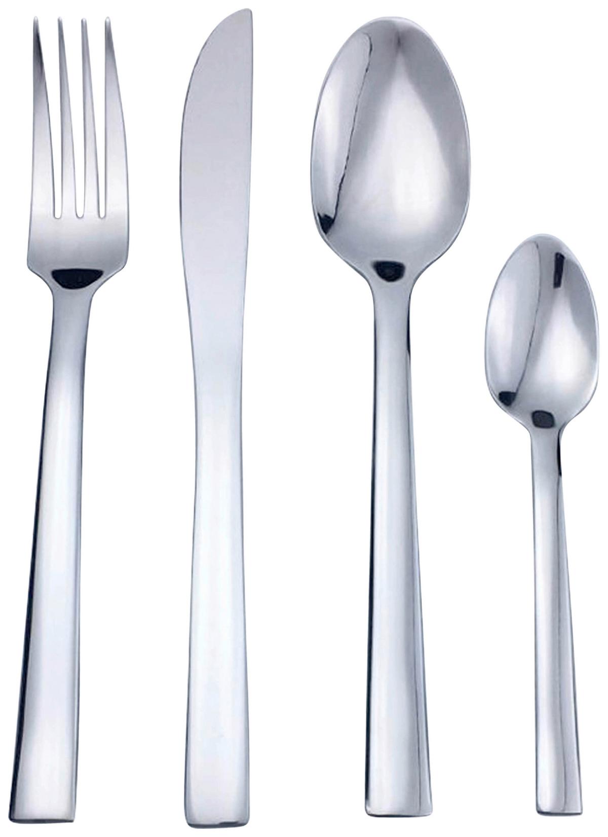 Besteckset Christiane - Edelstahlfarben, KONVENTIONELL, Metall - Ondega