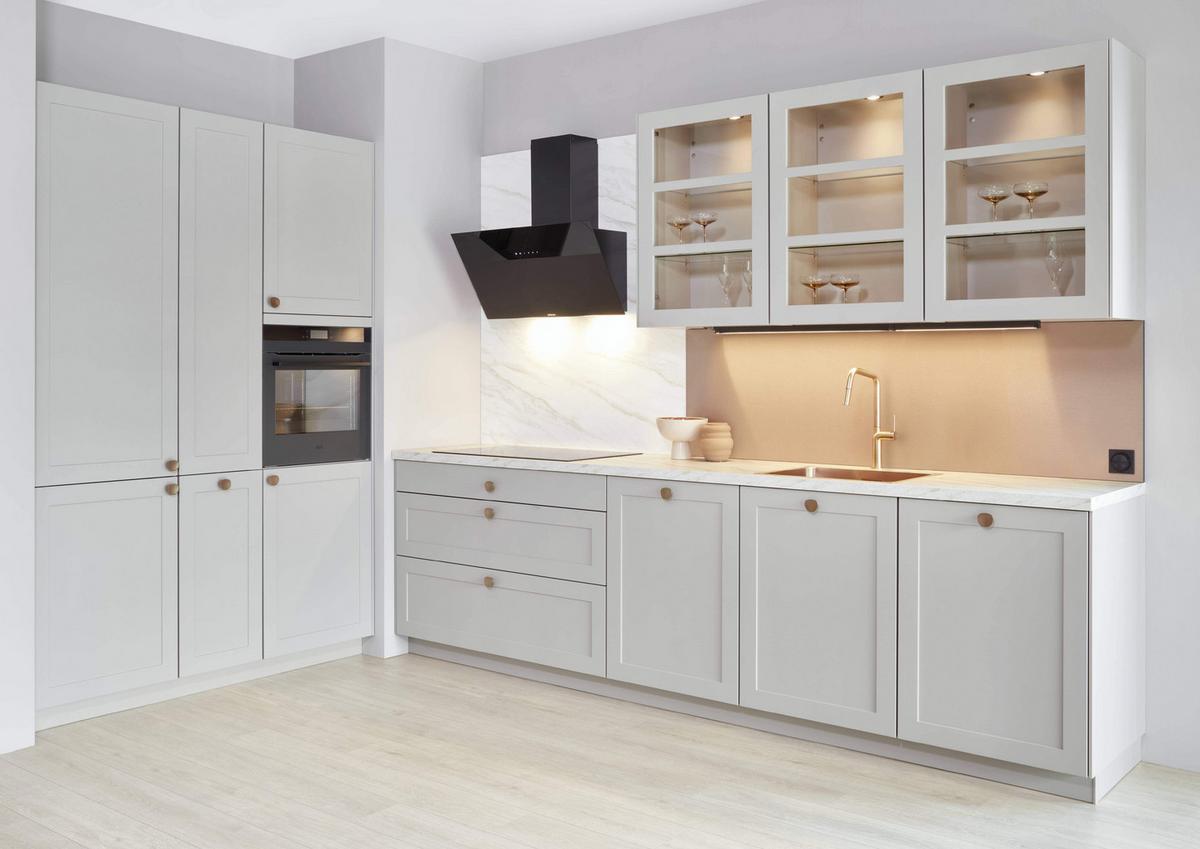 Einbauküche Neapel Frei Planbar Landhausstil - Sandfarben, MODERN, Holzwerkstoff - Vertico