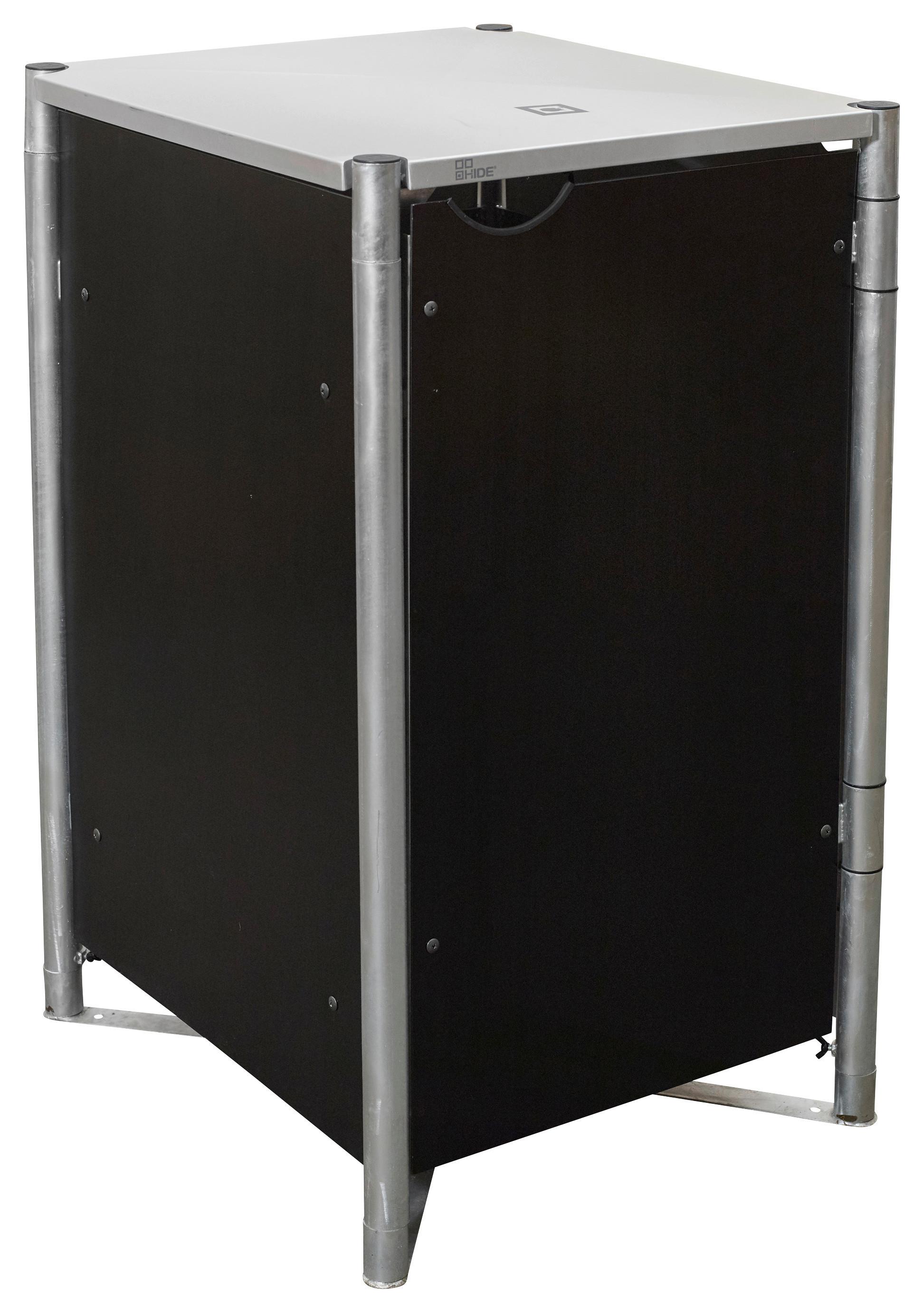 Mülltonnenbox Hide Mülltonnenbox 240l 1erbox - Schwarz, Basics, Metall (69,7/115,2/80,7cm)