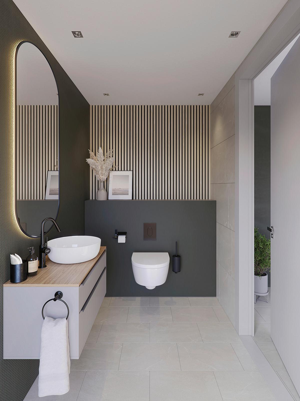 Akusztikus Panel Decowall 260/30cm - tölgyfa színű, Modern, műanyag/faalapú anyag (30/260/1,7cm)