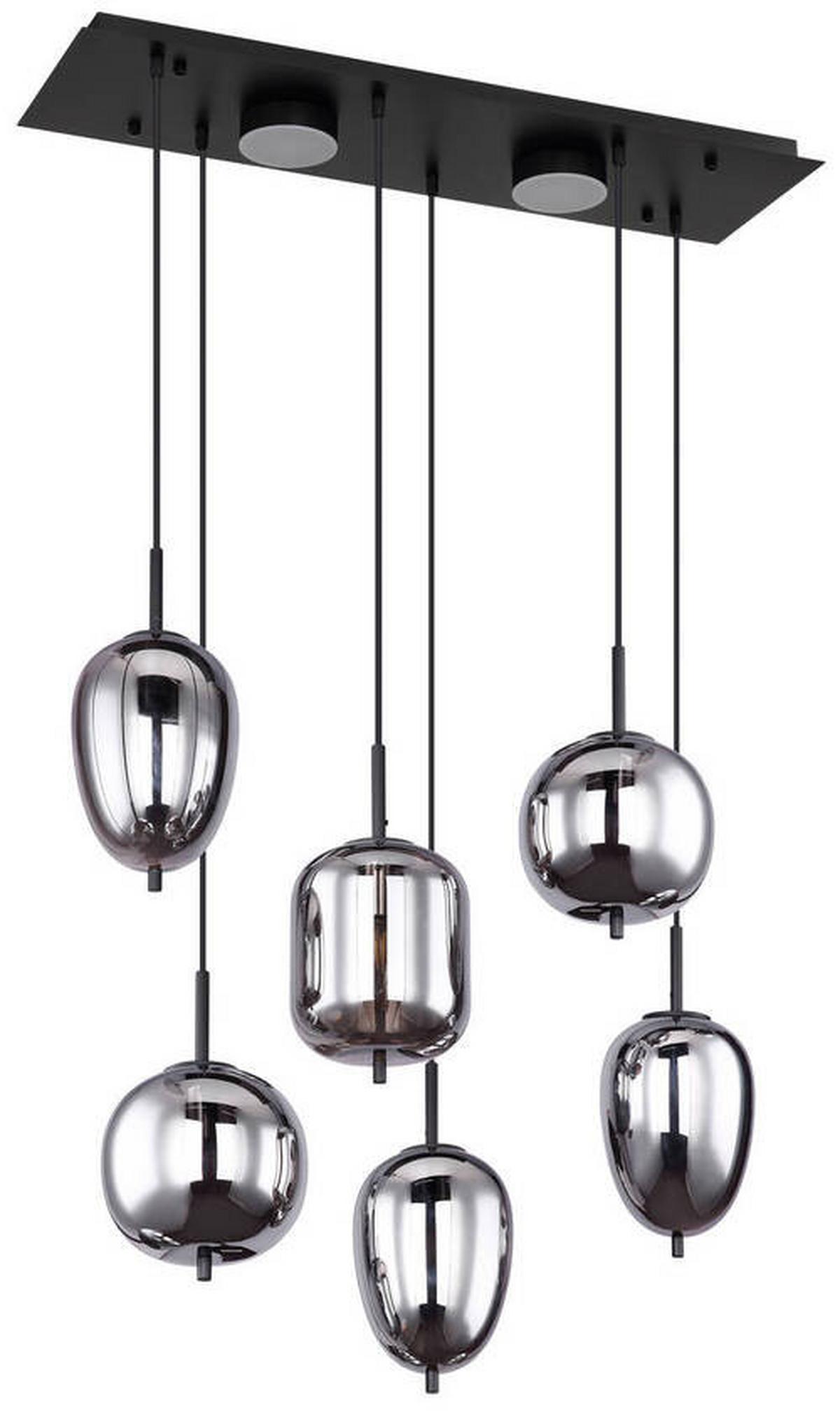Led-hängeleuchte 3000k, 21w - Opal/Schwarz, Design, Glas/Kunststoff (80/34/120cm) - Globo