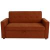 Schlafsofa Haze Terracotta B: 162 cm - Terracotta, Trend, Textil (162/90/89cm)