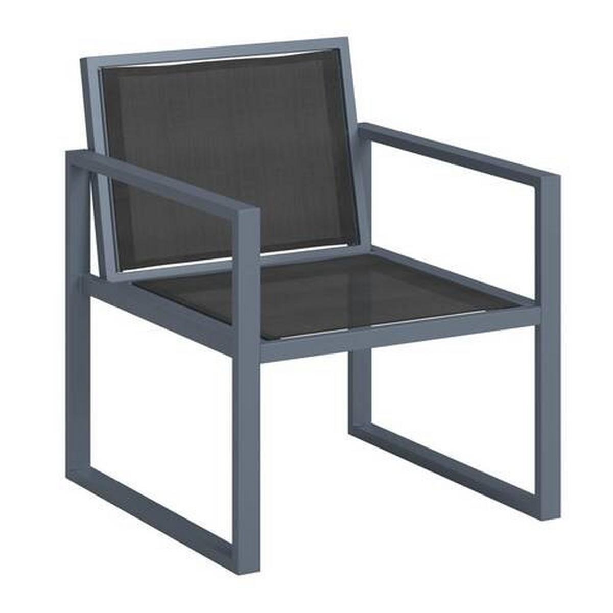 Loungegarnitur Prag - Dunkelgrau/Schwarz, MODERN, Glas/Textil - Beldano