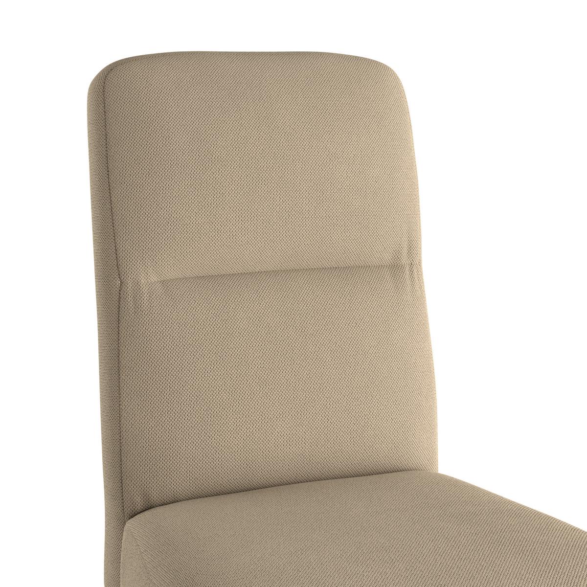Vierfußstuhl Emma Ii Webstoff Beige, B: 43 Cm - Eichefarben/Beige, KONVENTIONELL, Holz/Textil (43/91/58cm)