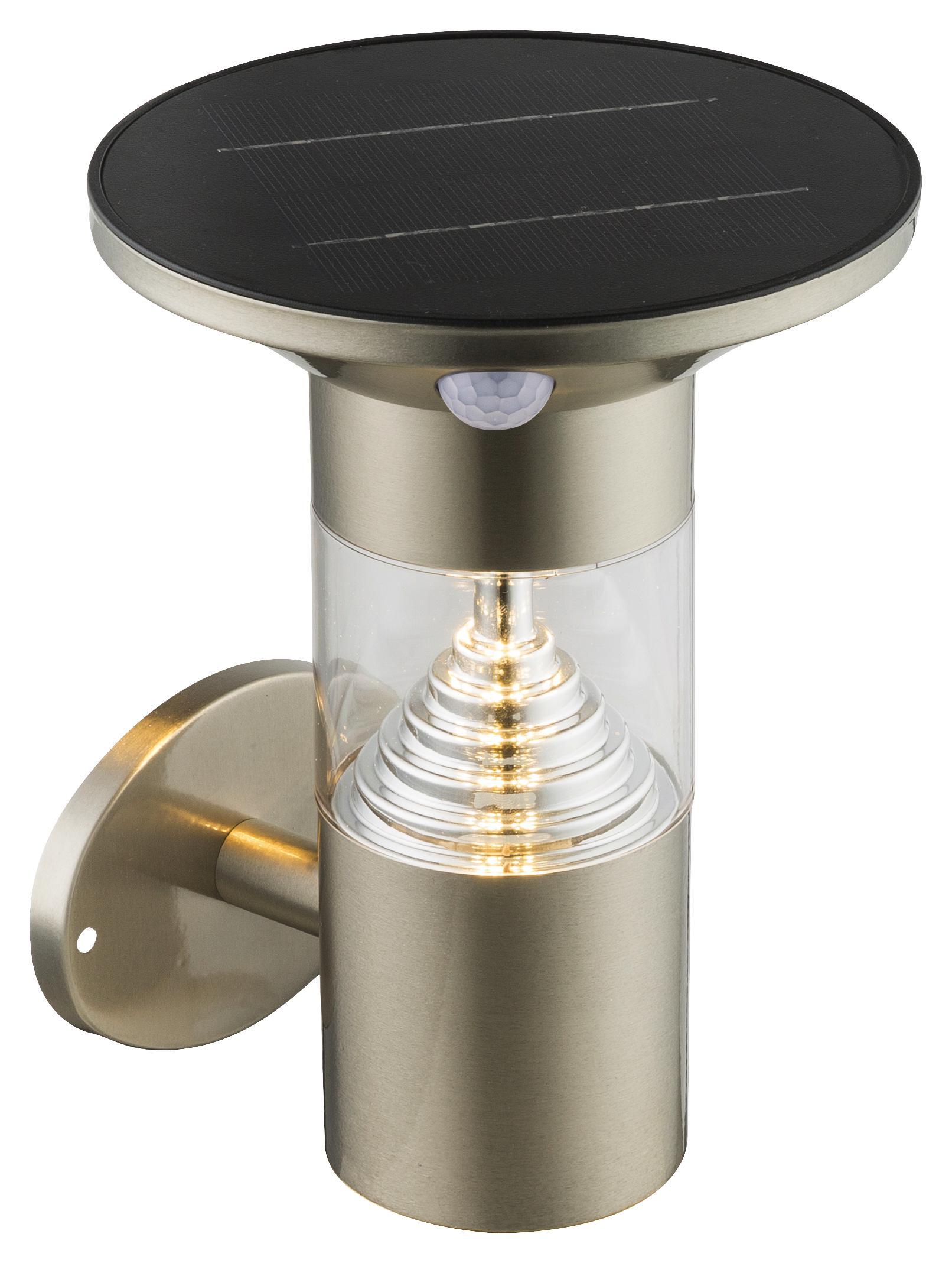 LED-solarleuchte Clea - Klar/Edelstahlfarben, MODERN, Kunststoff/Metall (16/17,5/21cm)