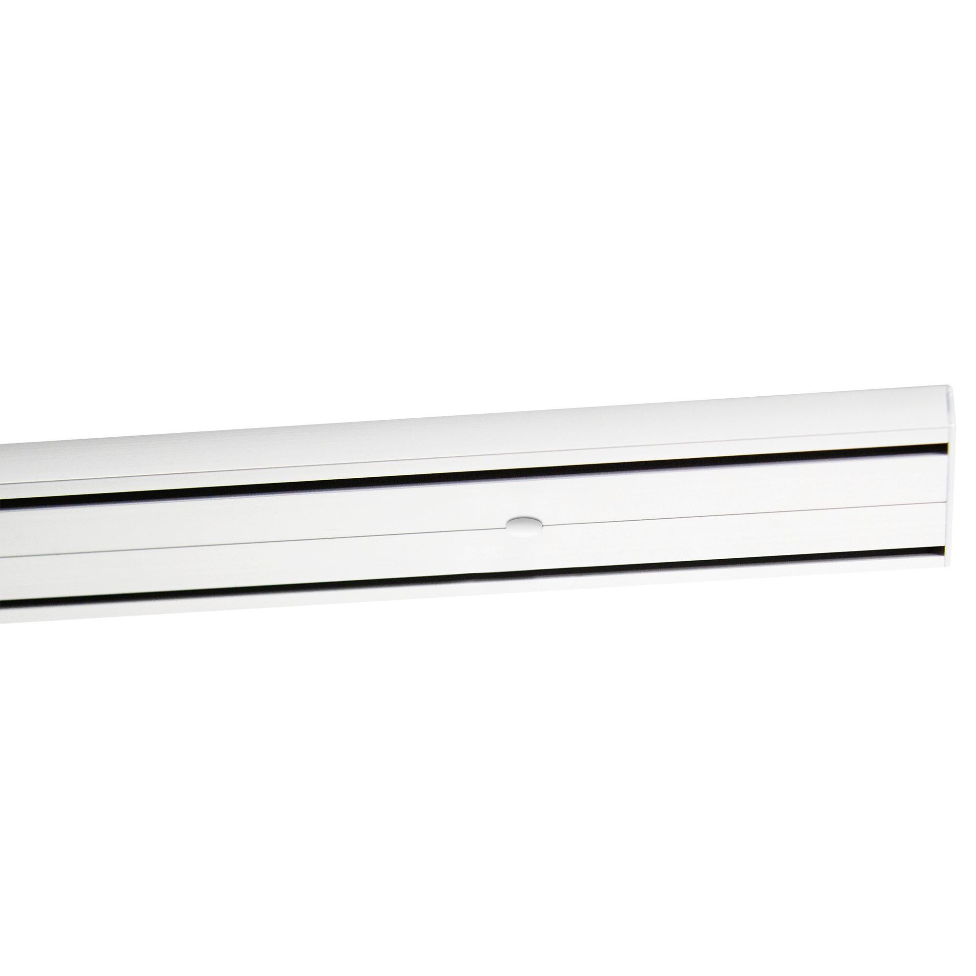 VORHANGSCHIENE WEIß 180 cm - Weiß, Basics, Metall (180cm)