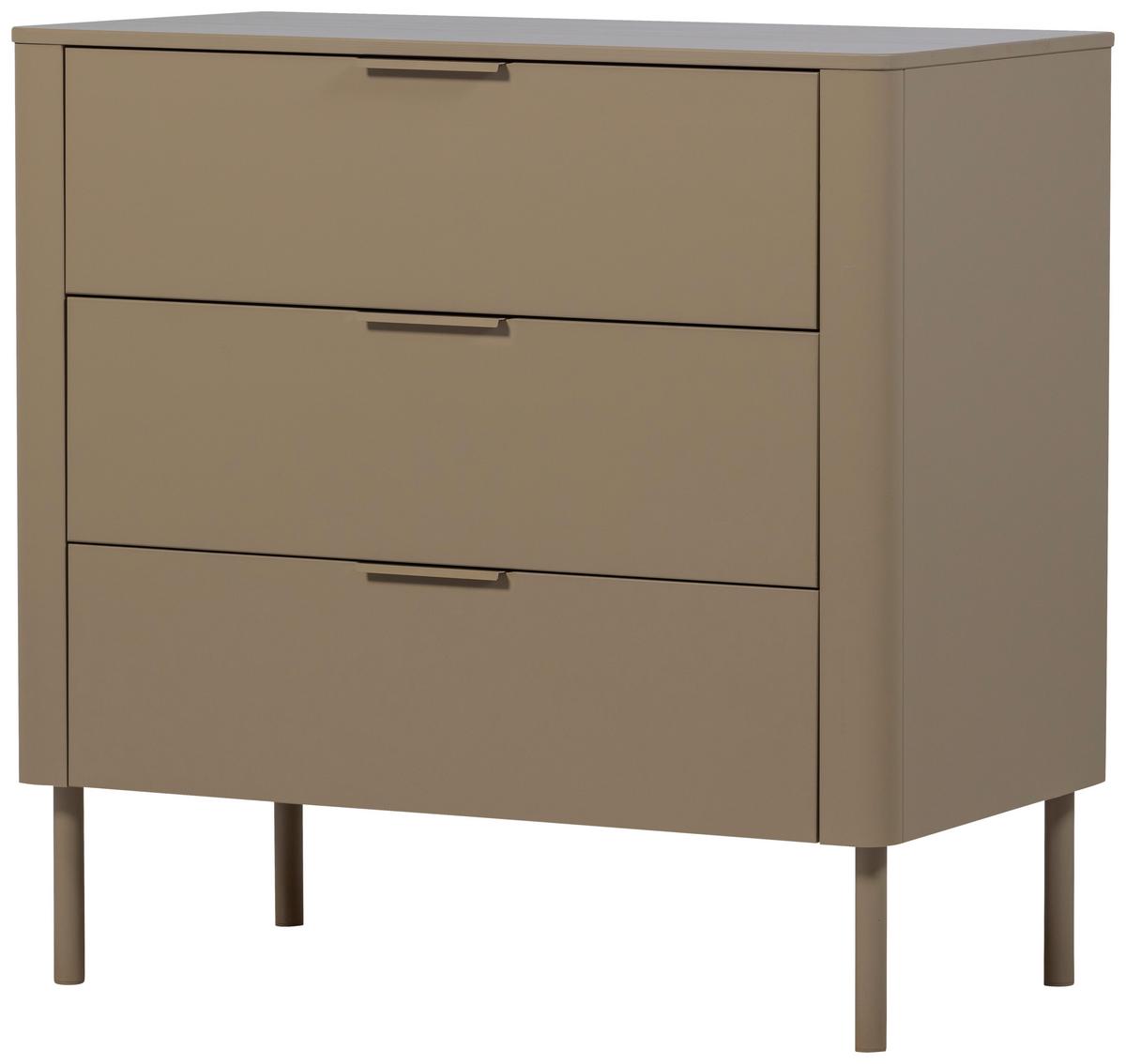 Kommode Gunnar Schlammfarben B: 94 Cm - Schlammfarben/Schwarz, Design, Holz (94/93/52cm) - Livetastic