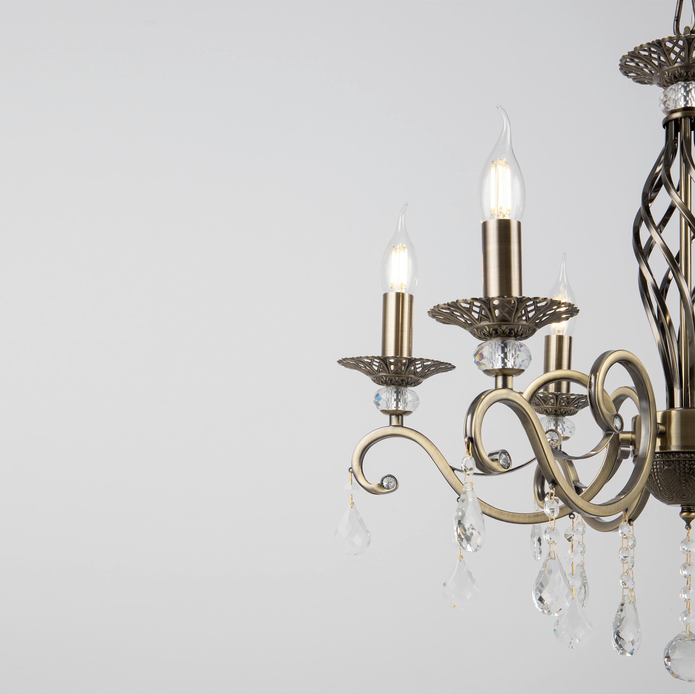 Kronleuchter Grace - Messingfarben, Trend, Glas/Metall (63/56/63cm) - MAYTONI