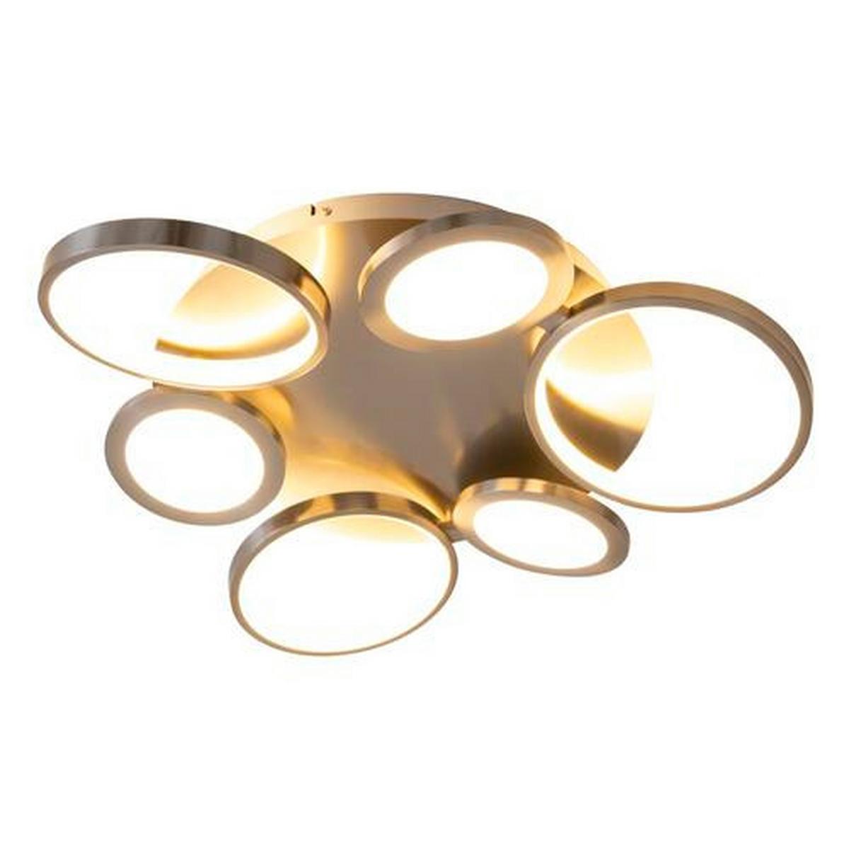 Led-deckenleuchte Ø 56 Cm, 3-Fach Dimmbar - Silberfarben, Design, Kunststoff/Metall (56cm) - Näve